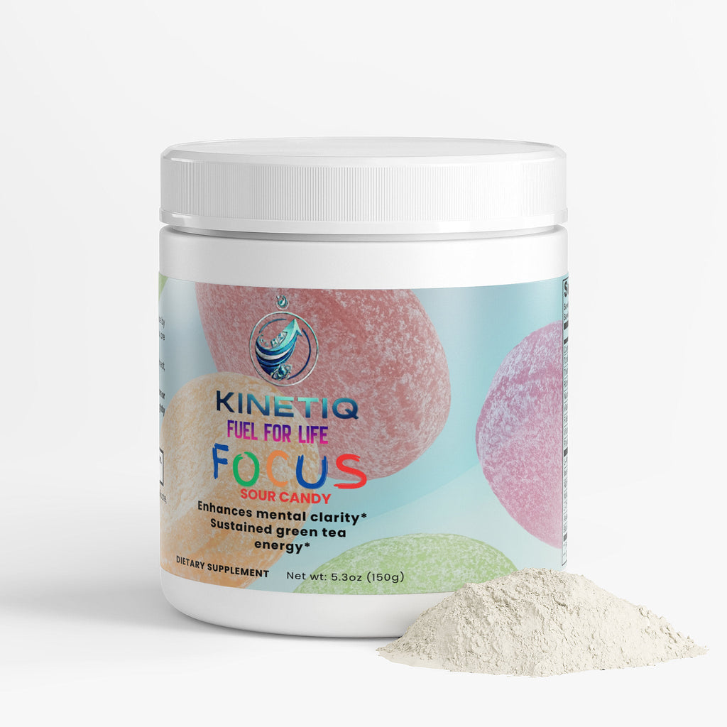 Solikka Focus Drink Mix in Sour Candy flavor, a specialty supplement with vibrant packaging and colorful label design.