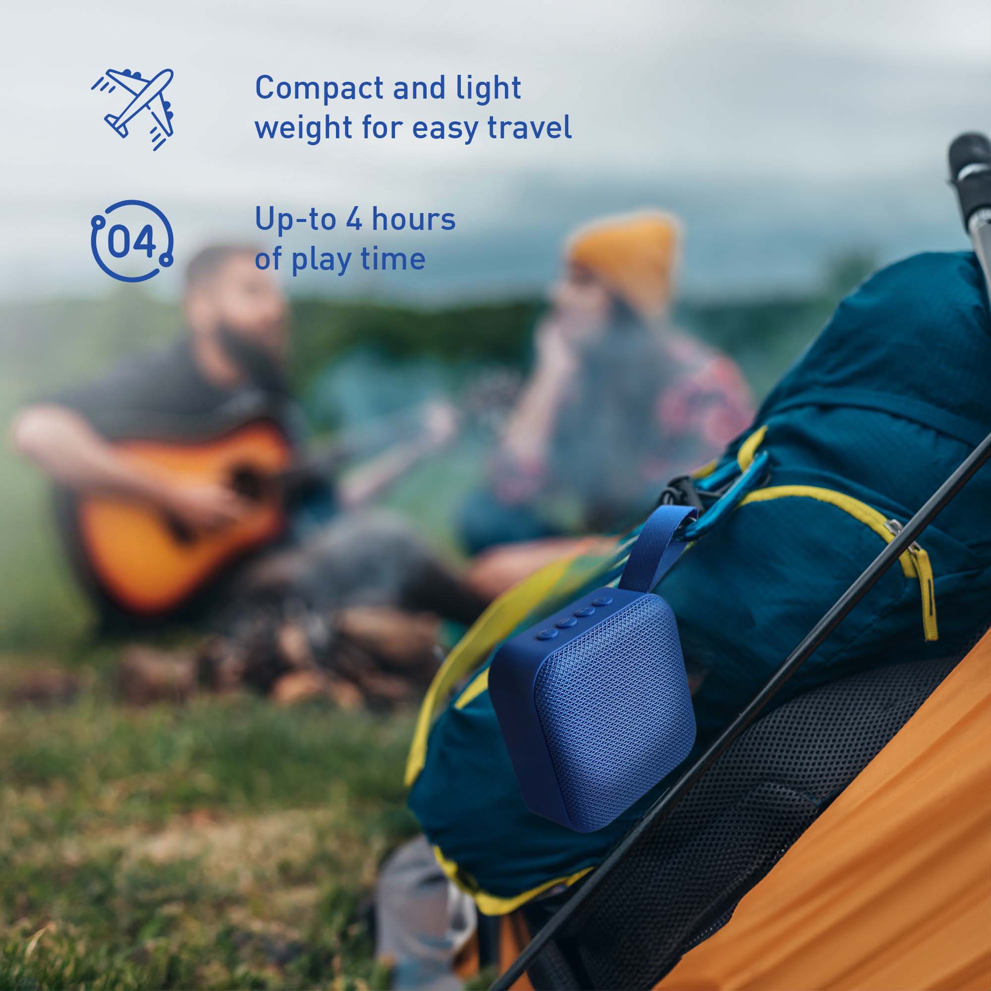 Pursonic Wireless Sound Duo portable speakers with sleek design, showcasing the compact speakers for immersive 360° audio.
