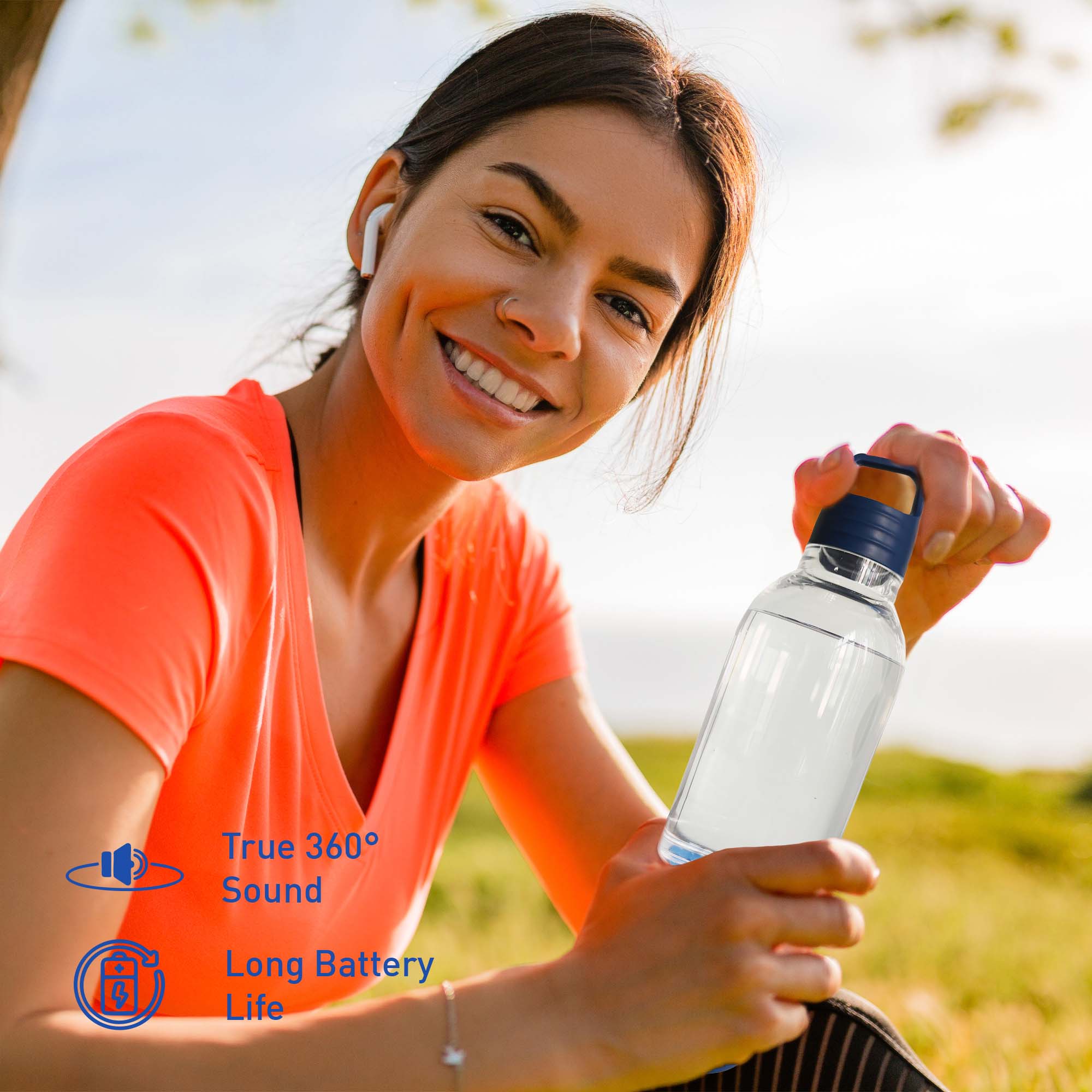 Pursonic wireless speaker and hydration water bottle bundle, portable waterproof speaker with built-in water bottle for on-the-go use.