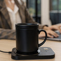 Pursonic Modern Workspace Productivity Bundle with LED desk lamp, wireless charger, and mug warmer on a sleek workspace.
