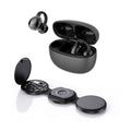 Pursonic Power & Sound Essentials Bundle featuring a 5-in-1 folding wireless charging station and true wireless earbuds, black color.