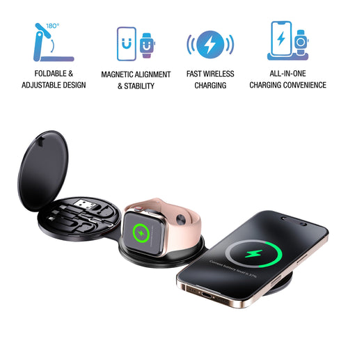 Pursonic Sip & Charge 2-in-1 mug warmer and folding charging station for wireless charging and device comfort.
