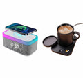 Pursonic Desk-to-Bedside Power & Comfort Bundle with Sip & Charge 2-in-1 mug warmer and 5-in-1 wireless charging alarm clock speaker